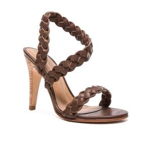 ULLA JOHNSON Braided Ankle Strappy Heels